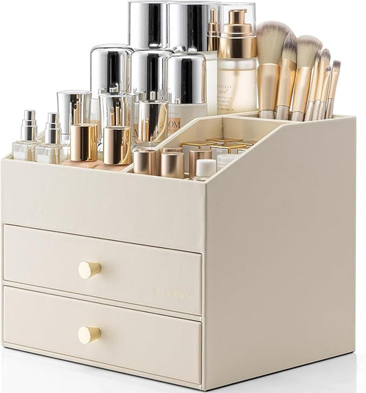 Makeup Organizer for Vanity, Beige
