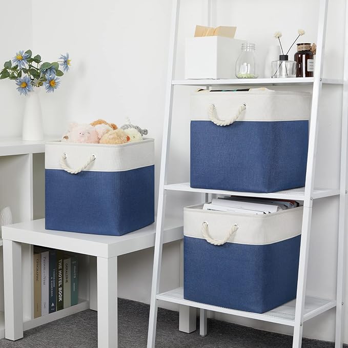 Bidtakay Storage Baskets Large Cube Storage Bins Fabric Baskets for Organizing