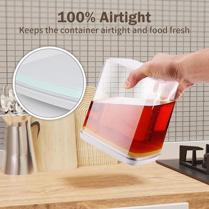 Pop Airtight Food Storage Containers Set with Lids, 1.8qt)*2