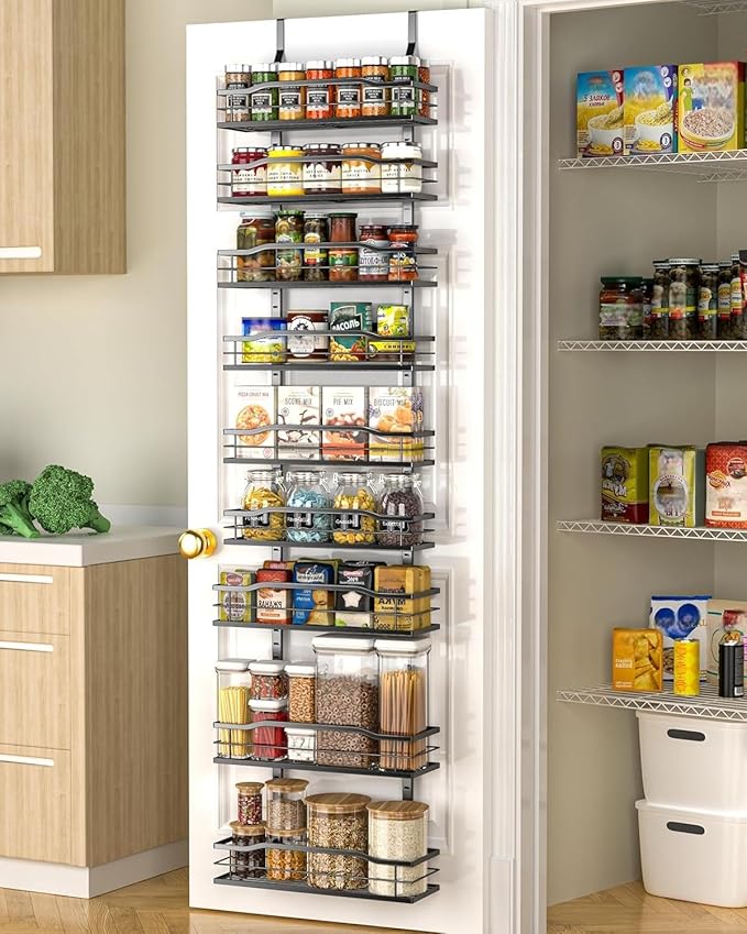 12.2"(W) Narrow 9-Tier Over The Door Pantry Organizer