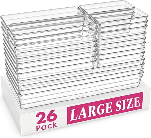 Large Drawer Organizer Bins 26 Pack