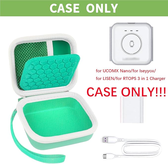 Hard Shell Travel Case for Foldable 3-in-1 Wireless Charger, Portable Storage Organizer for UCOMX/for Hicober/for Iseyyox/for LISEN Charging Station, Protective Bag for Cables & Adapters (Box Only)