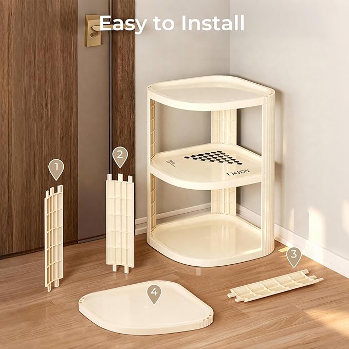 UFORU 8 Tier Vertical Shoe Rack,Corner Shoe Organizer for Entryway,Narrow Free Standing Shoe Organizer for Small Spaces,Tall Shoe Rock for Closet,Easy Assembly Shoe Storage Stand