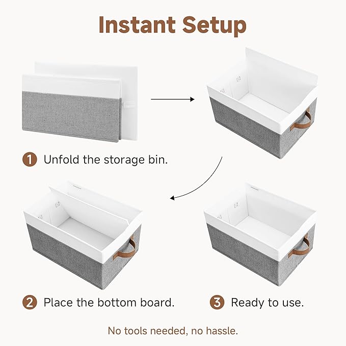 Fabric Shelf Baskets, Closet Organizers and Storage Basket