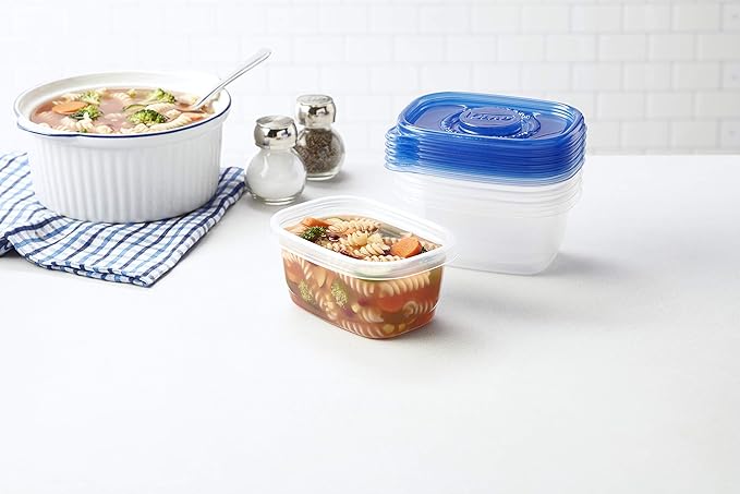 Glad GladWare Medium Rectangle Food Storage Containers with Lids, 6 Pack