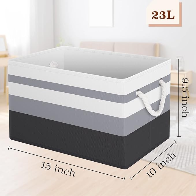 Fab totes Storage Bins 2-Pack, Gradient Grey