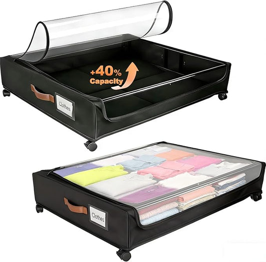 80L Larger Under Bed Storage with Wheels