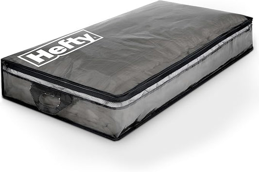 Underbed Flexible Tote with Breathable Mesh, Double Zipper, 2 Handles