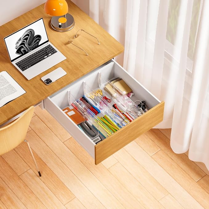 5 Pack 6 Inch Tall Acrylic Drawer Divider for Clothes-Expandable from