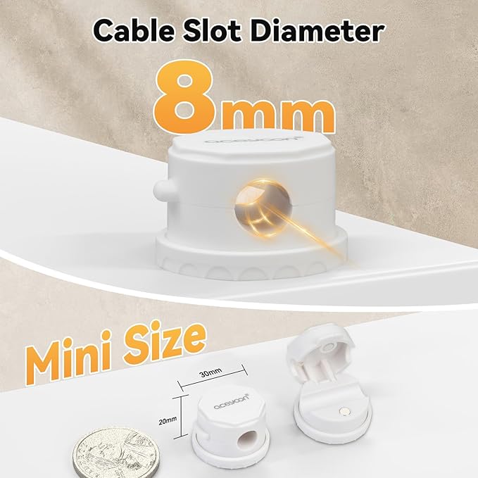 8 Pack Magnetic Cable Clips Cord Holder