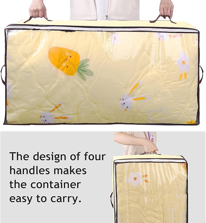 90L Under Bed Storage Containers, 2 Pack Beige