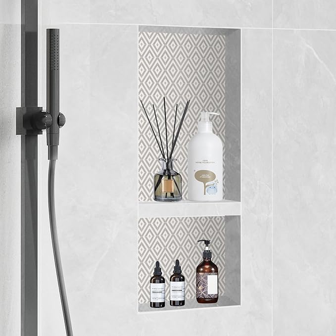 Shower Niche Ready for Tile 16" x 24", Double Shelf Organizer