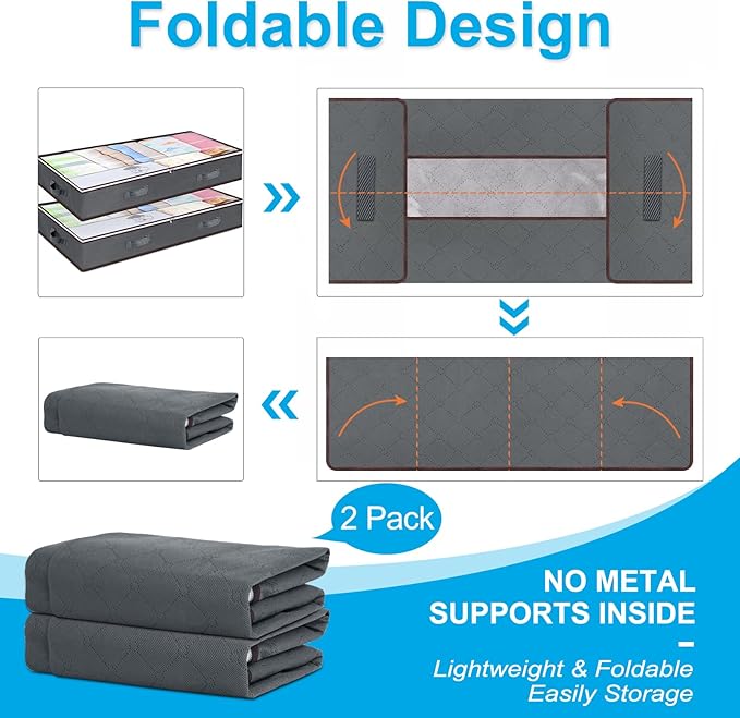 90L Under Bed Storage Containers, 2 Pack