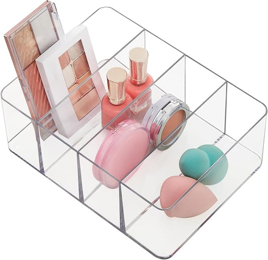 4-Compartment Clear Plastic Organizer