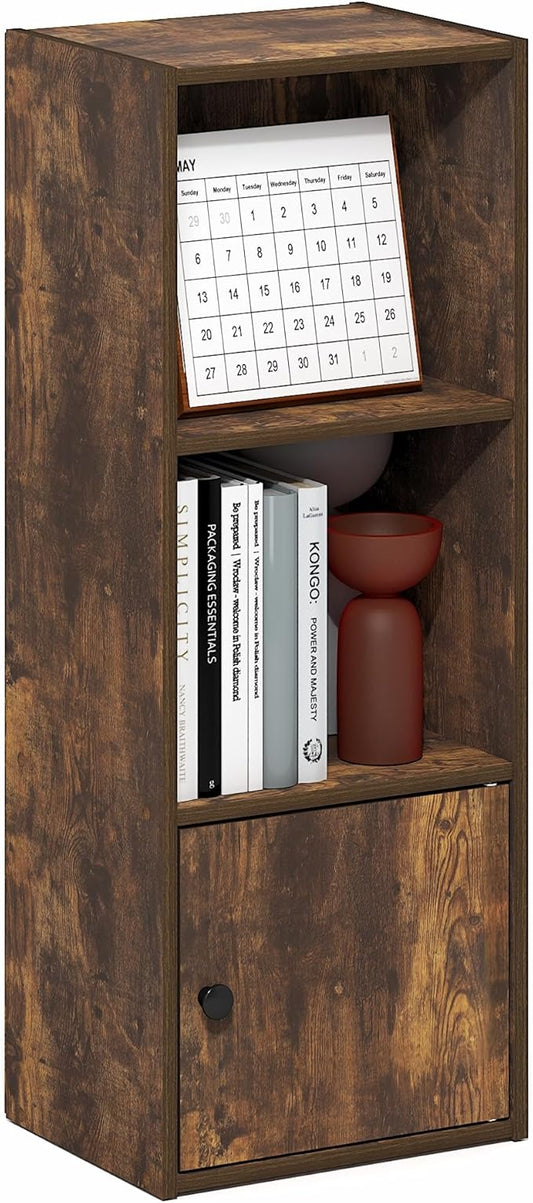 Furinno LUDER Book Shelf, 3-Tier Bookshelf with Open Shelf