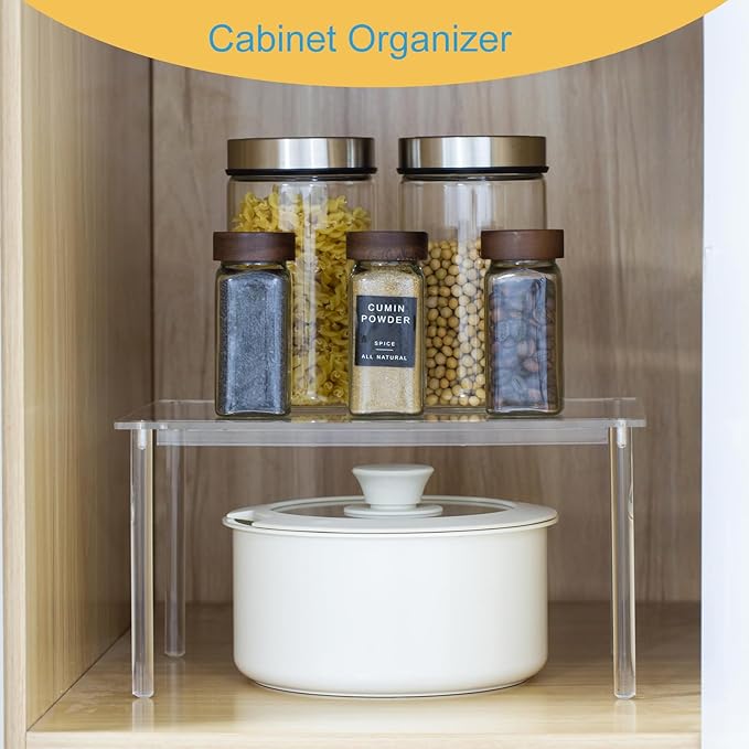 1 Pack Acrylic Cabinet Organizer, Kitchen Countertop Counter Organizer