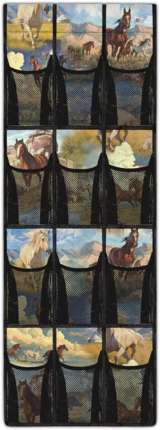 Western Horse Behind The Door Organizer