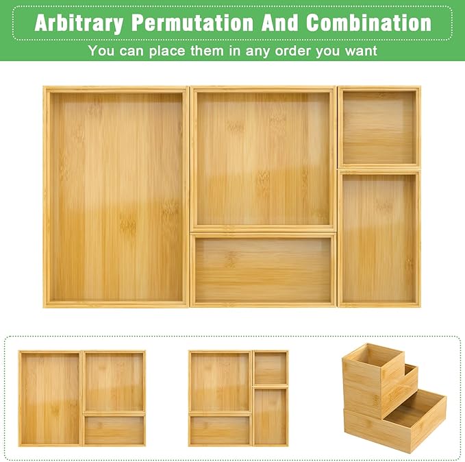 Bamboo Bathroom Drawer Organizer Dividers