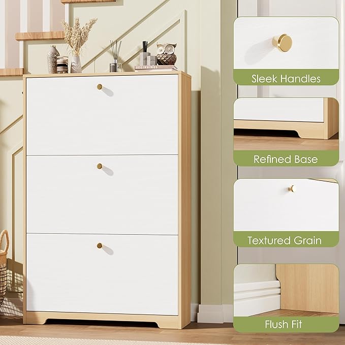 Shoe Storage Cabinet for Entryway, Morden Shoe Cabinet