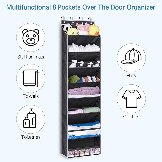 Over The Door Shoe Rack for Door Fit 20 Pairs Sneakers Large Hanging Shoe