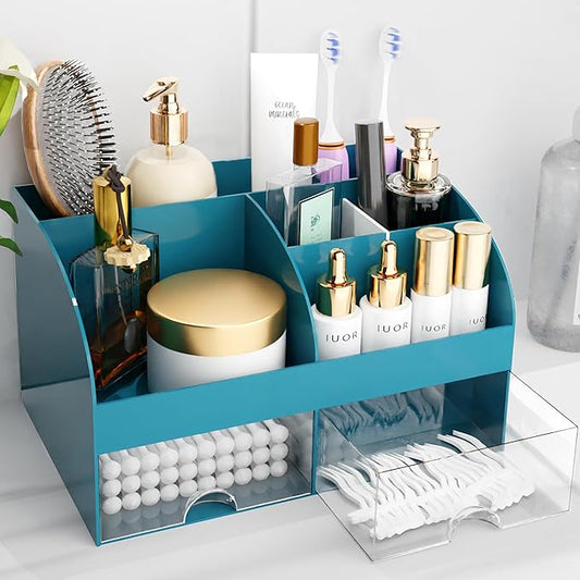 Makeup Organizer with Drawers, Dark Green