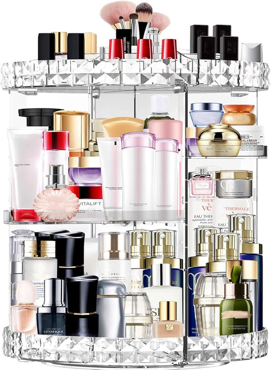 Makeup Organizer 360 Degree Rotating 7 Adjustable Layers Large Capacity Cosmetic