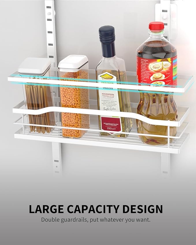 White 6-Tier Over Door Pantry Organizer, Pantry Organization Storage
