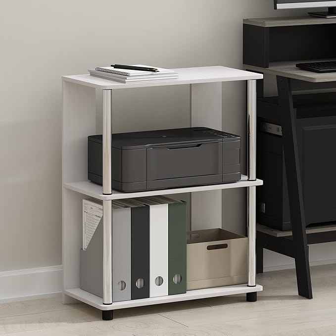 Furinno Jaya Simple Design 3-Tier Bookcase / Bookshelf / Display Rack, White Oak