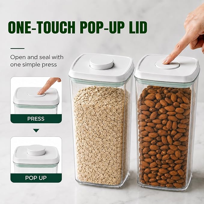 12 Pcs Pop Airtight Food Storage Containers with Lids Stackable Containers