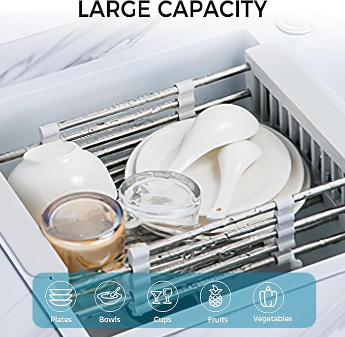Over Sink Dish Drying Rack, Black