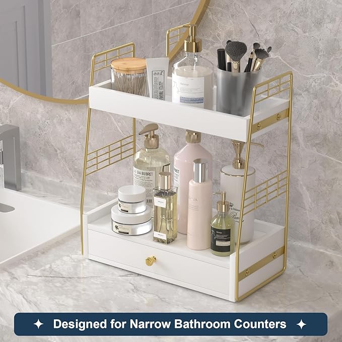 Bathroom Counter Organizer with Drawer