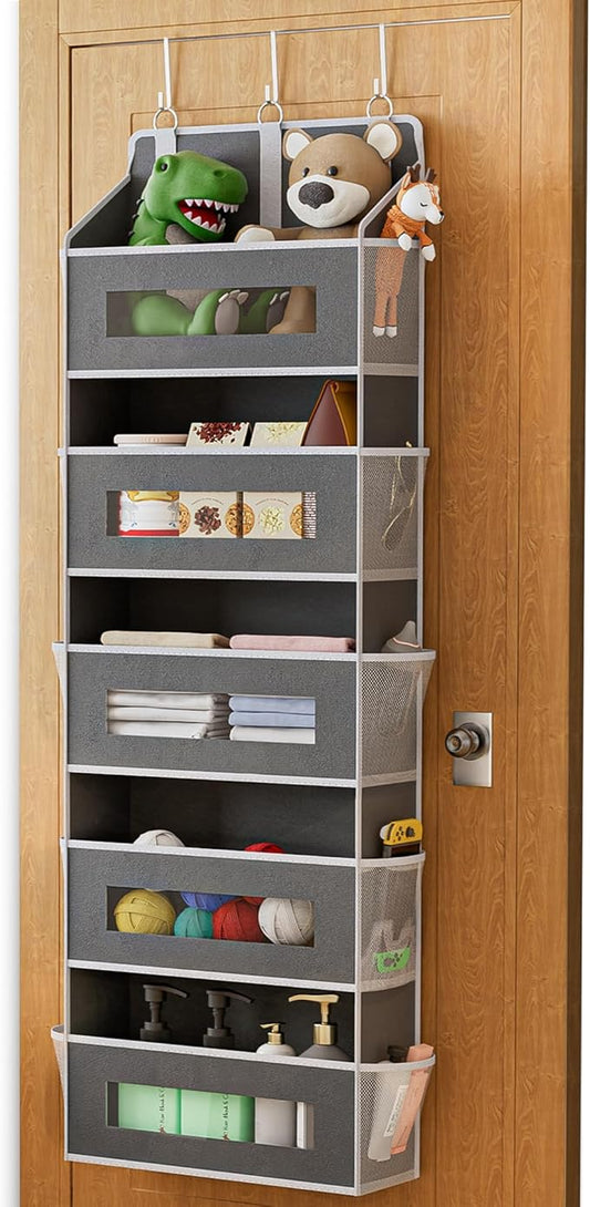 5 Tier Over The Door Organizer, Grey