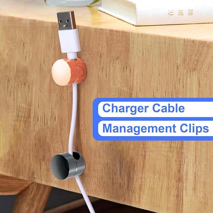 8 Sets Charger Holders for Cords, 8 Colors Adjustable Cable Anchor Holders