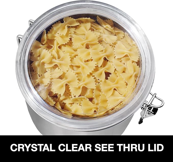 Stainless Steel Kitchen Canister 152 fl oz, Airtight Clamp Lid