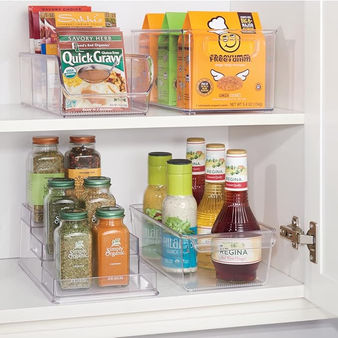 Linus Plastic Fridge and Freezer Storage Organizer Bin with Handle