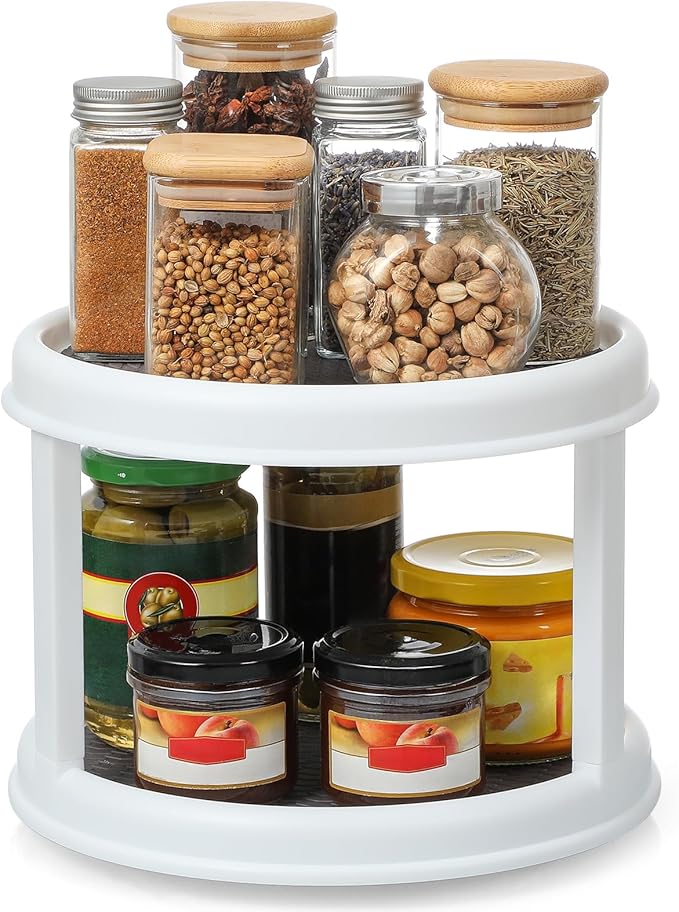 2 Tier 10" Turntable Lazy Susan Spice Organizer