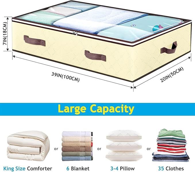 90L Under Bed Storage Containers, Closet Organizers and Storage Bins