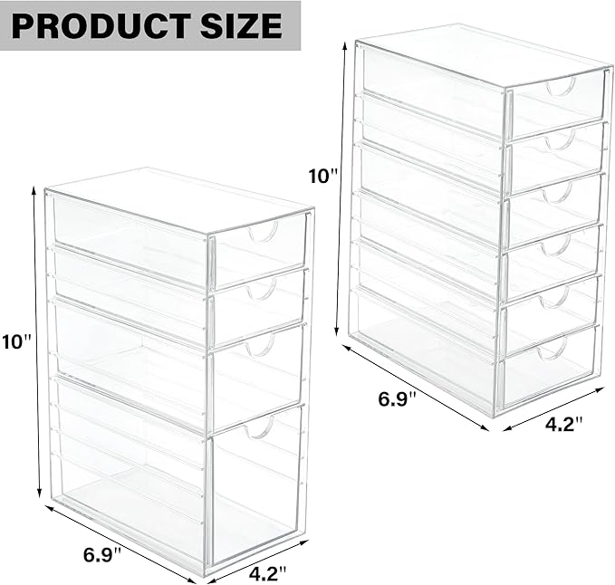 Acrylic Drawer Makeup Organizer with 10 Drawers
