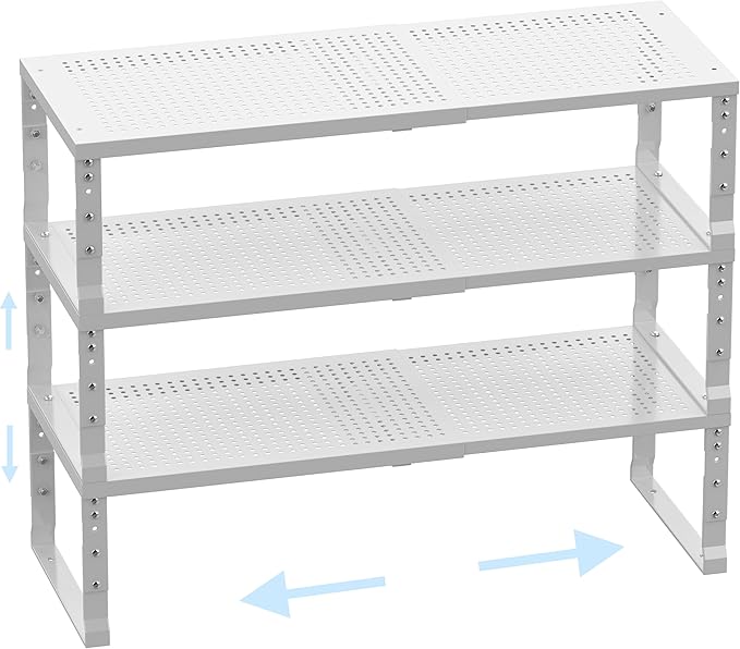 Cabinet Shelf, 3Packs/White,Large