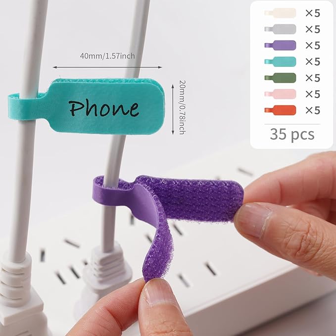 Cable Cord Labels Large Size, For Organizing Wires and Identification