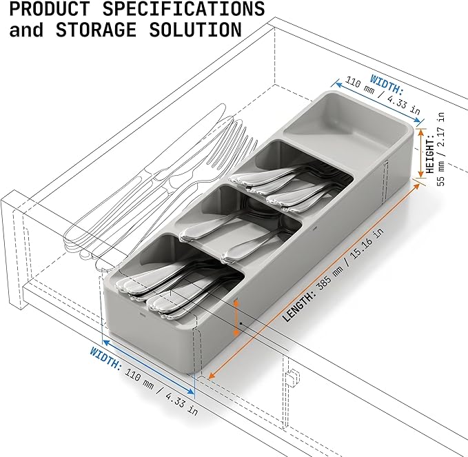 Li & Zhao Silverware Organizer for Drawer