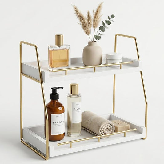 Bathroom Countertop Organizer, 2-Tier Makeup Organizer for Vanity