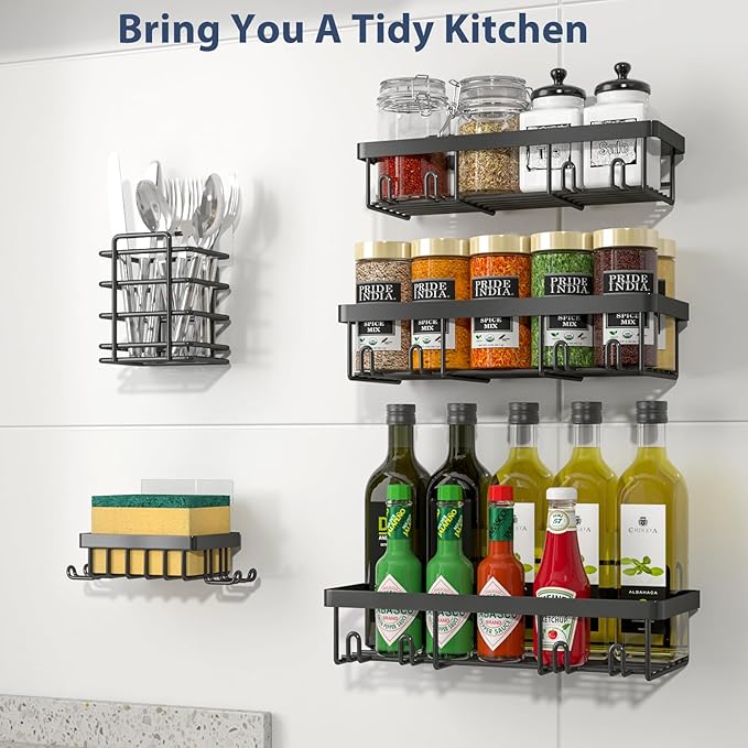 5 Pack Shower Caddy Organizer Rack Shelf for Inside Shower, Black.