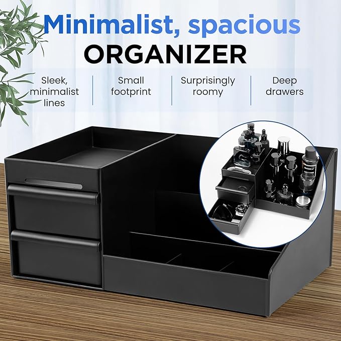 EXIN DECHEN Cologne Organizer for Men,Cologne Stand,Organizador de Perfumes,Dresser Organizer Countertop,Mens Bedroom Essentials,Room Decor for Mens,Gifts for Men,Fathers Day Gift for Dad