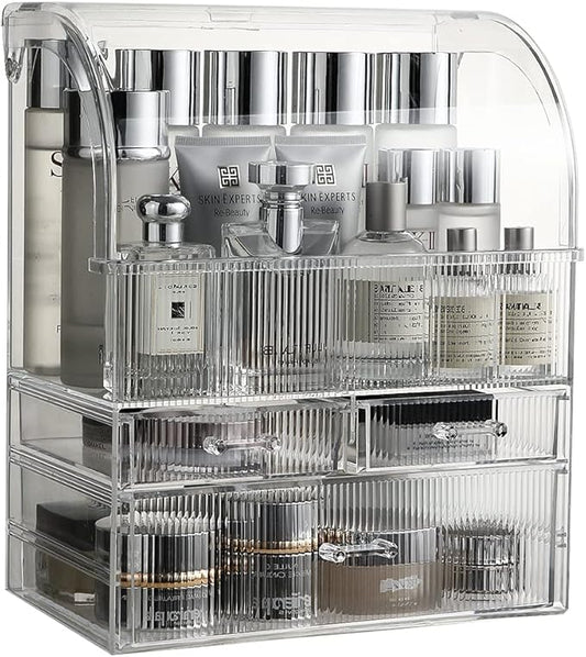 Professional Large Cosmetic Makeup Organizer Bathroom Storage Display Case