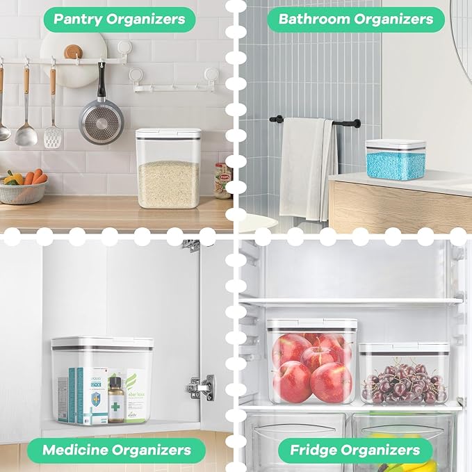 Versatile Storage Container Bin with Pop-up Lid & Scoop
