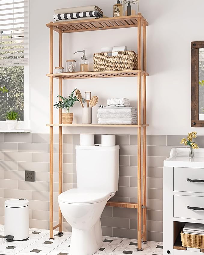 Over The Toilet Storage Bamboo, Natural Color