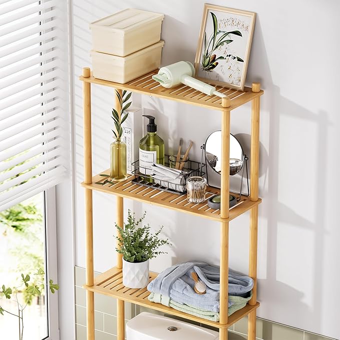 Over The Toilet Storage Bamboo, Natural Color