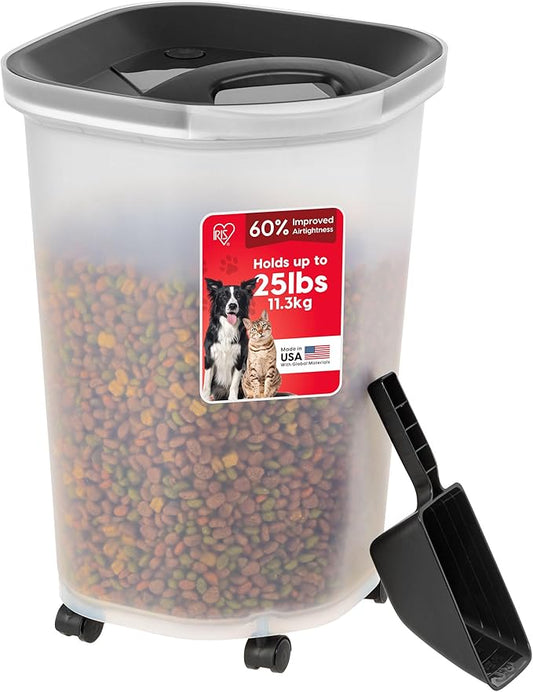 USA Pet Food Storage Container 25 lbs, Black