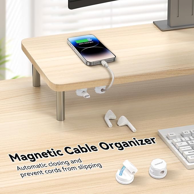 8 Pack Magnetic Cable Clips Cord Holder